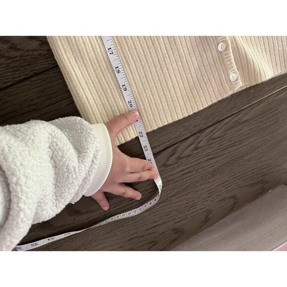 EUC VINTAGE Karen Kane Lambswool Angora Blend Fur Collar Cardigan Sweater - Picture 6 of 6